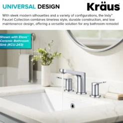 2-Handle 8-inch Widespread Bathroom Faucet in Chrome with Pop Up Drain and Supply Lines