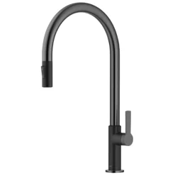High-Arc Single Handle Pull-Down Kitchen Faucet in Matte Black / Spot Free Black Stainless Steel