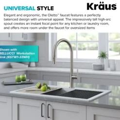 High-Arc Single Handle Pull-Down Kitchen Faucet in Spot Free Stainless Steel