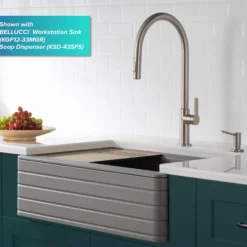 High-Arc Single Handle Pull-Down Kitchen Faucet in Spot Free Stainless Steel