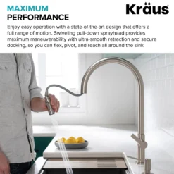 High-Arc Single Handle Pull-Down Kitchen Faucet in Spot Free Stainless Steel