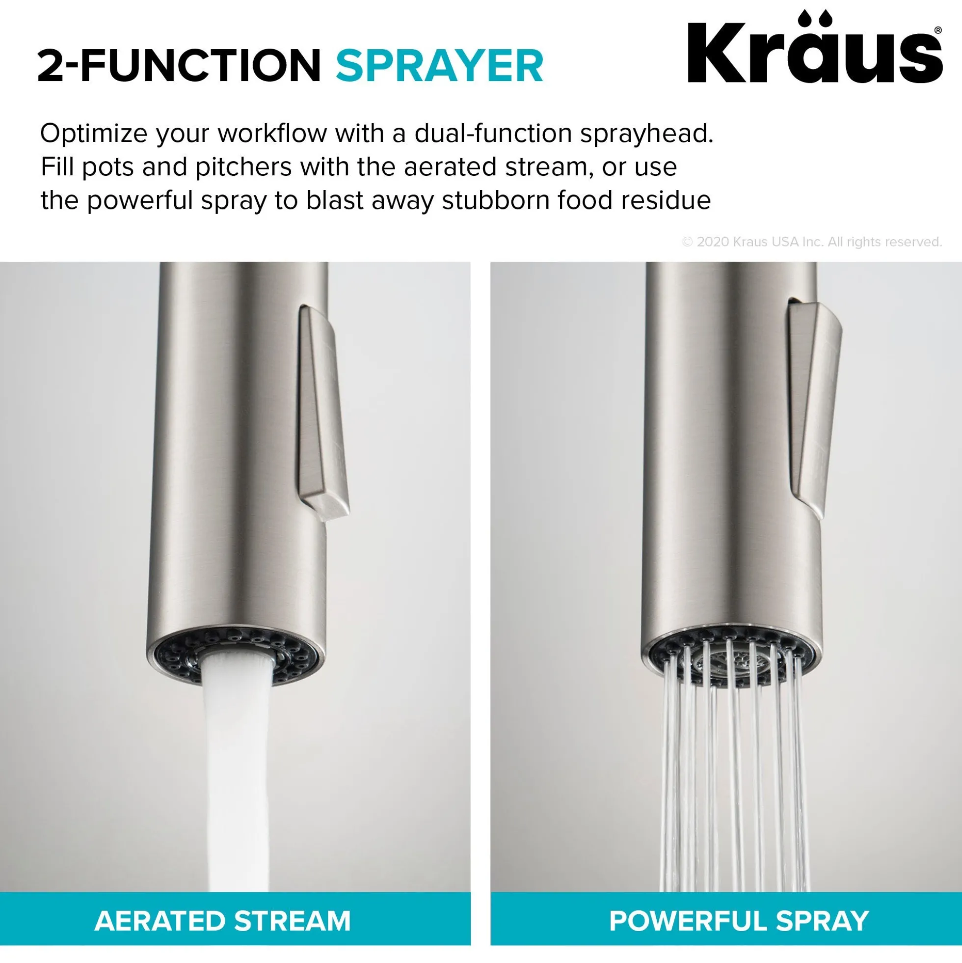 High-Arc Single Handle Pull-Down Kitchen Faucet in Spot Free Stainless Steel