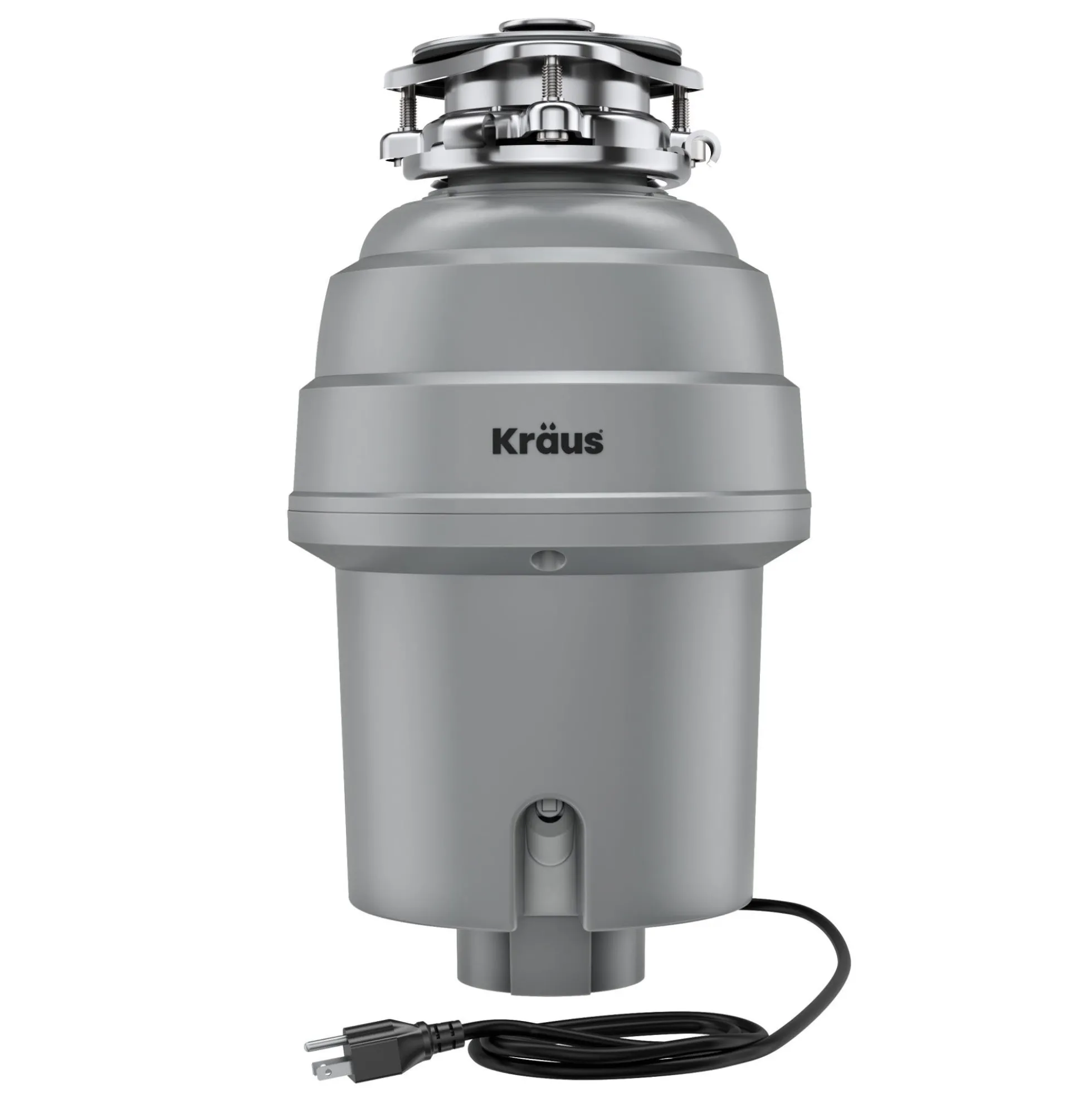 High-Speed 3/4 HP Continuous Feed Ultra-Quiet Motor Garbage Disposal with Power Cord and Flange Included and Universal Mount