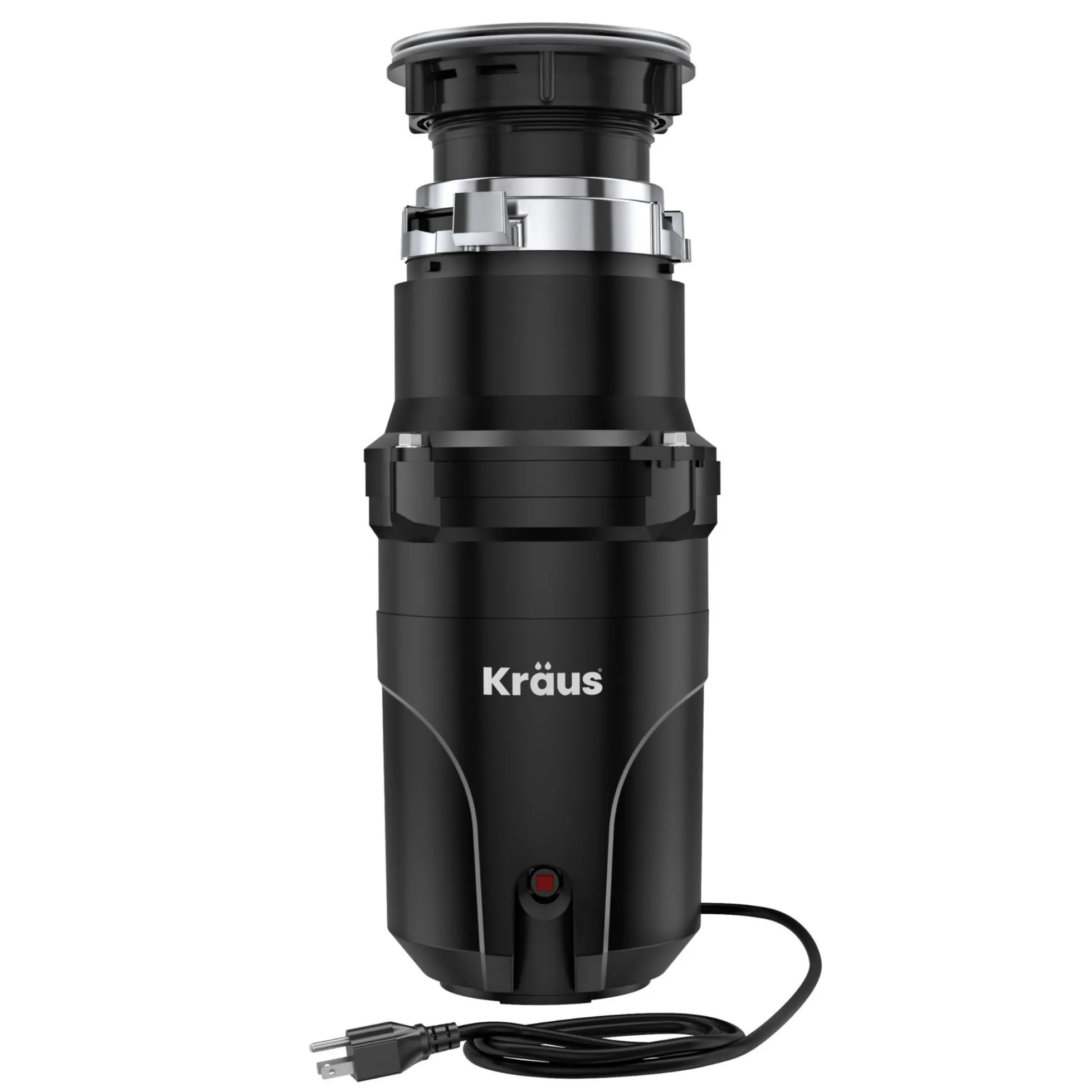 High-Speed 1/3 HP Continuous Feed Ultra-Quiet Motor Garbage Disposal with Quick Connect Mount, Power Cord and Flange Included