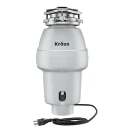 1/2 HP Continuous Feed Garbage Disposal with Ultra-Quiet Motor for Kitchen Sink with Power Cord and Flange Included