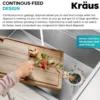 1/3 HP Continuous Feed Garbage Disposal with Ultra-Quiet Motor for Kitchen Sink with Power Cord and Flange Included