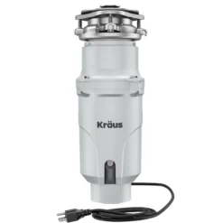 1/3 HP Continuous Feed Garbage Disposal with Ultra-Quiet Motor for Kitchen Sink with Power Cord and Flange Included