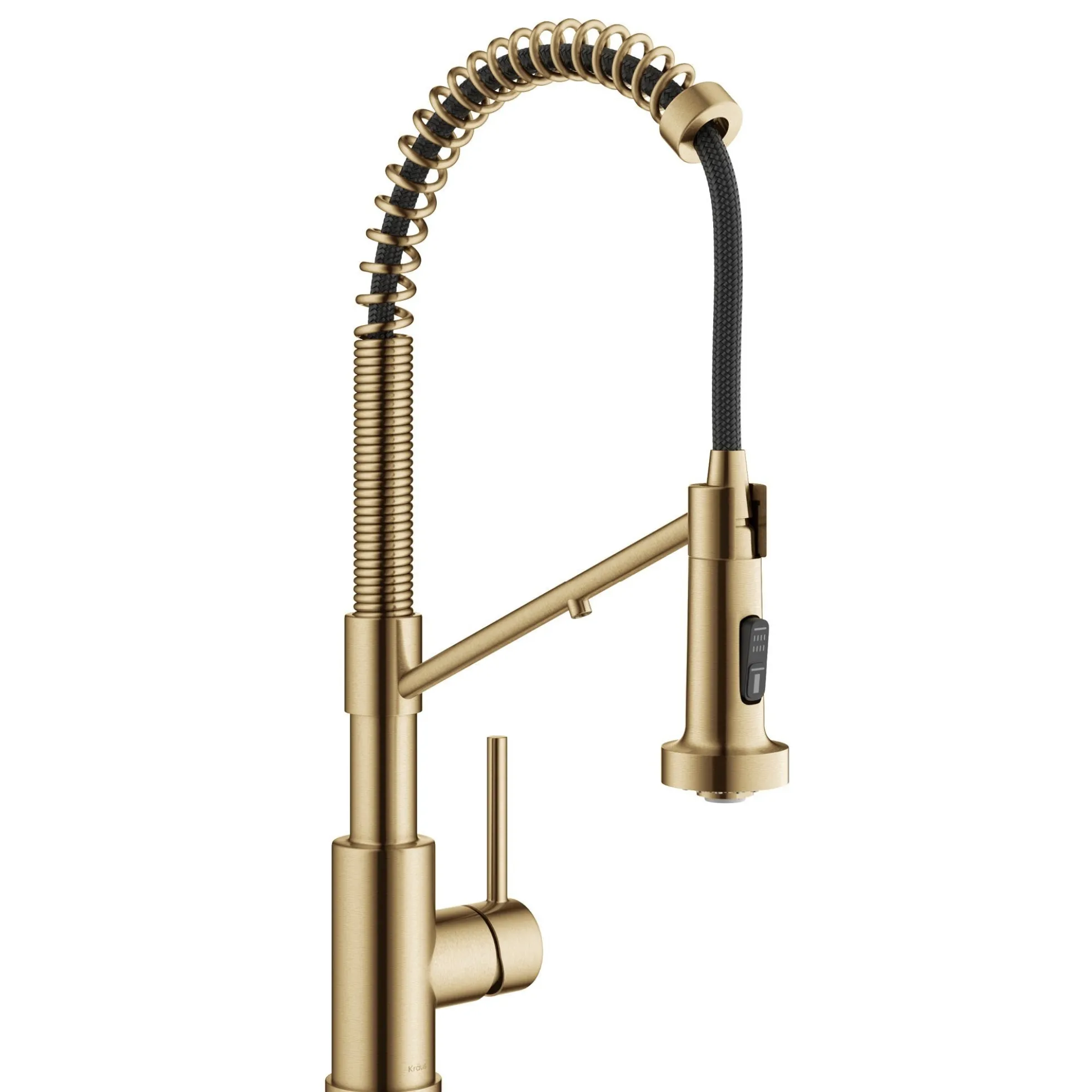 2-in-1 Commercial Style Pull Down Single Handle Water Filter Kitchen Faucet for Reverse Osmosis or Water Filtration System in Spot-Free Brushed Brass