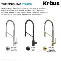 2-in-1 Commercial Style Pull-Down Single Handle Water Filter Kitchen Faucet for Reverse Osmosis or Water Filtration System in Matte Black