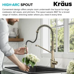 2-in-1 Commercial Style Pull-Down Single Handle Water Filter Kitchen Faucet for Reverse Osmosis or Water Filtration System in Matte Black