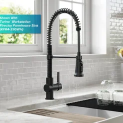 2-in-1 Commercial Style Pull Down Single Handle Water Filter Faucet for Reverse Osmosis or Water Filtration System in Matte Black
