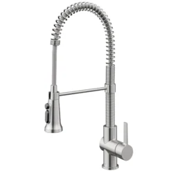 2-in-1 Commercial Style Pull Down Single Handle Water Filter Faucet for Reverse Osmosis or Water Filtration System in Spot Free Stainless Steel