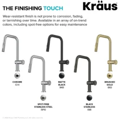 Industrial Pull-Down Single Handle Kitchen Faucet in Black Stainless Steel
