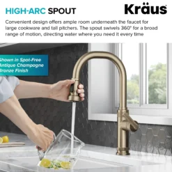 Industrial Pull-Down Single Handle Kitchen Faucet in Matte Black