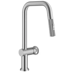 Industrial Pull-Down Single Handle Kitchen Faucet in Spot-Free Stainless Steel