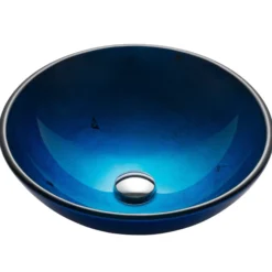 Irruption Blue Glass Vessel 16 1/2