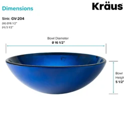 Irruption Blue Glass Vessel 16 1/2