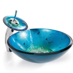 Irruption Blue Glass Vessel 16 1/2