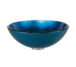 Irruption Blue Glass Vessel 16 1/2