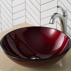 Irruption Red Glass Vessel 16 1/2