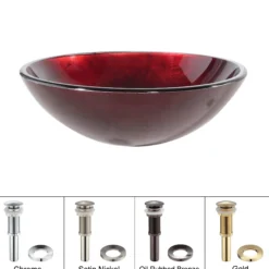 Irruption Red Glass Vessel 16 1/2