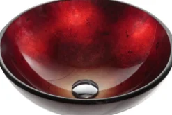 Irruption Red Glass Vessel 16 1/2