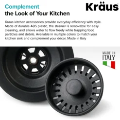 Kitchen Sink Strainer in Black