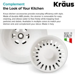 Kitchen Sink Strainer in White