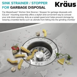 Kitchen Sink Strainer / Stopper for Garbage Disposals with EZLock™ Mounting Assembly