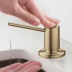 Kitchen Soap and Lotion Dispenser in Spot-Free Brushed Brass
