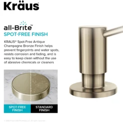 Kitchen Soap and Lotion Dispenser in Spot Free Antique Champagne Bronze