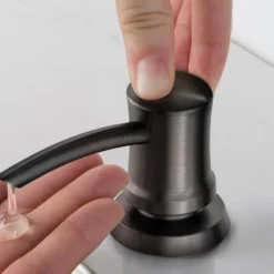 Kitchen Soap and Lotion Dispenser in Spot-Free Black Stainless Steel