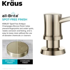 Kitchen Soap and Lotion Dispenser in Spot-Free Antique Champagne Bronze