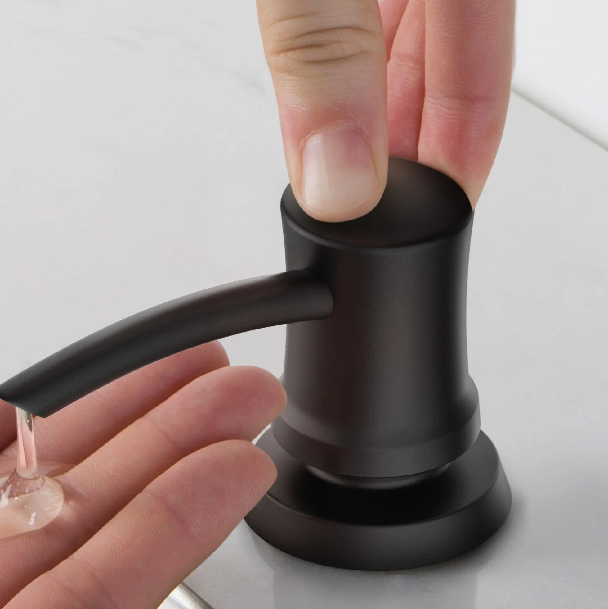 Kitchen Soap and Lotion Dispenser in Matte Black