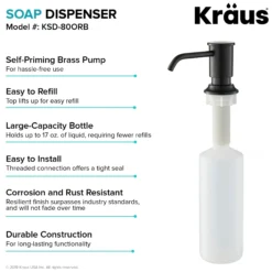 Kitchen Soap and Lotion Dispenser in Oil Rubbed Bronze
