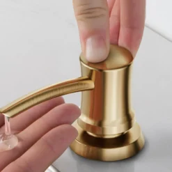 Kitchen Soap and Lotion Dispenser in Brushed Brass