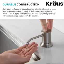Kitchen Soap and Lotion Dispenser in Spot Free Stainless Steel