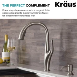Kitchen Soap and Lotion Dispenser in Spot Free Stainless Steel