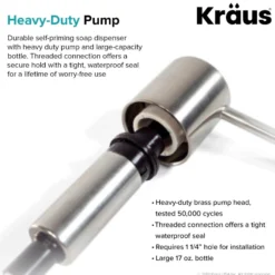 Kitchen Soap and Lotion Dispenser in Stainless Steel