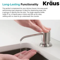 Kitchen Soap and Lotion Dispenser in Stainless Steel