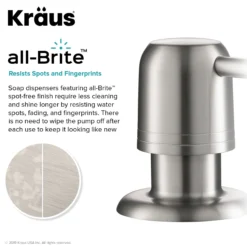 Kitchen Soap and Lotion Dispenser in Spot Free Stainless Steel