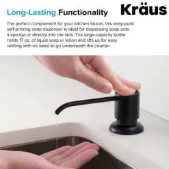 Kitchen Soap and Lotion Dispenser in Matte Black