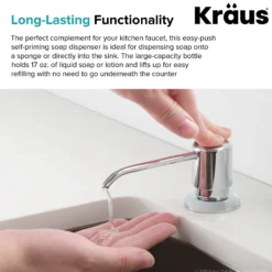 Kitchen Soap and Lotion Dispenser in Chrome