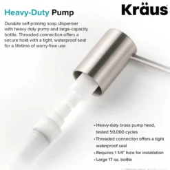 Kitchen Soap and Lotion Dispenser in Stainless Steel