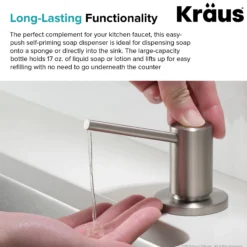 Kitchen Soap and Lotion Dispenser in Stainless Steel