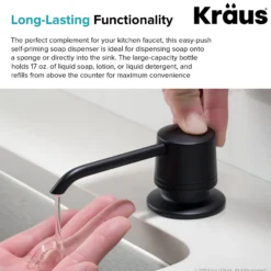 Kitchen Soap and Lotion Dispenser in Matte Black
