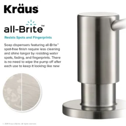 Kitchen Soap and Lotion Dispenser in Spot Free Stainless Steel