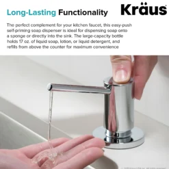 Kitchen Soap and Lotion Dispenser in Chrome