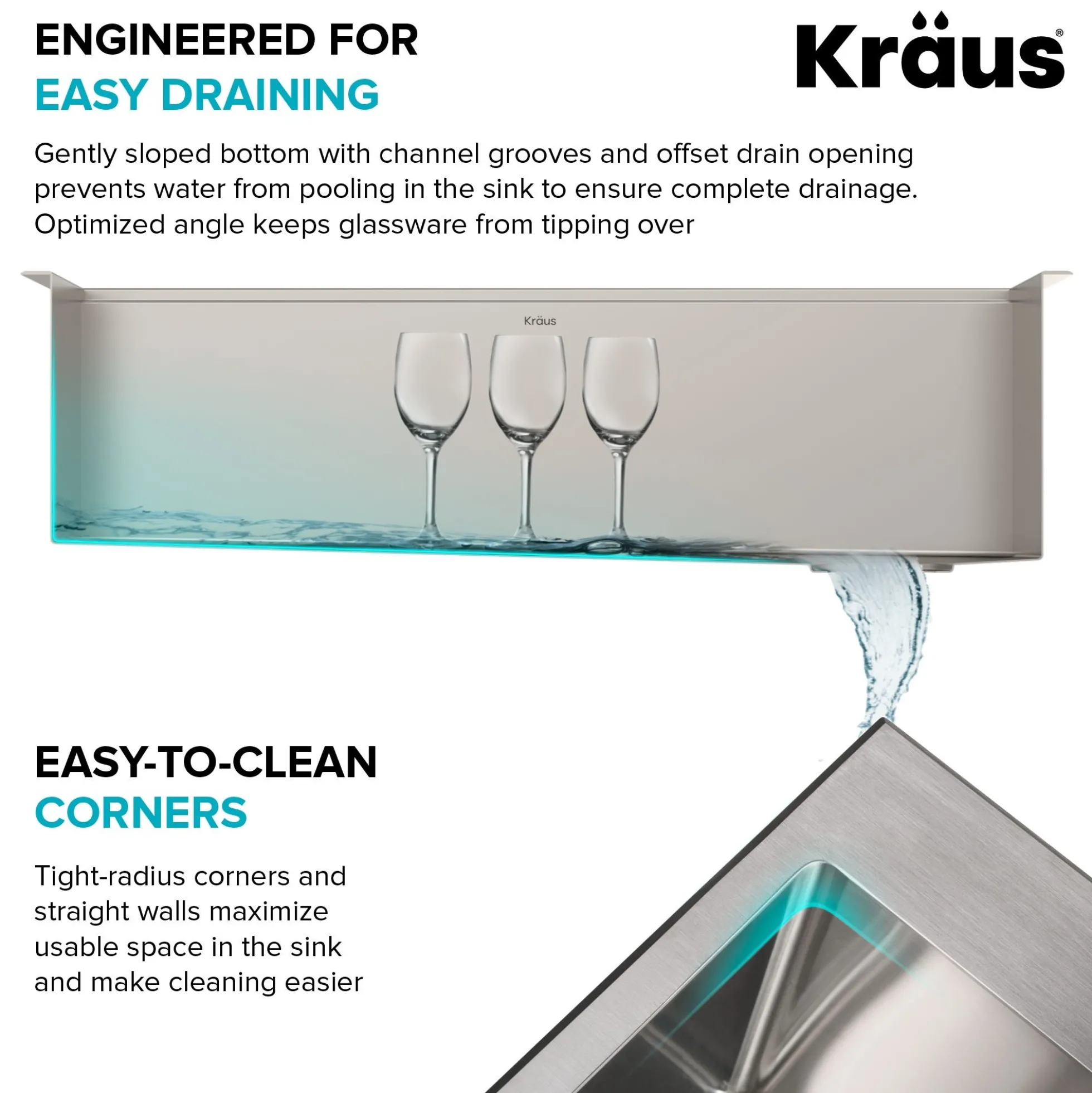 Kore™ Workstation 32-inch Undermount 16 Gauge Single Bowl Stainless Steel Kitchen Sink with WasteGuard™ 1 HP Continuous Feed Garbage Disposal