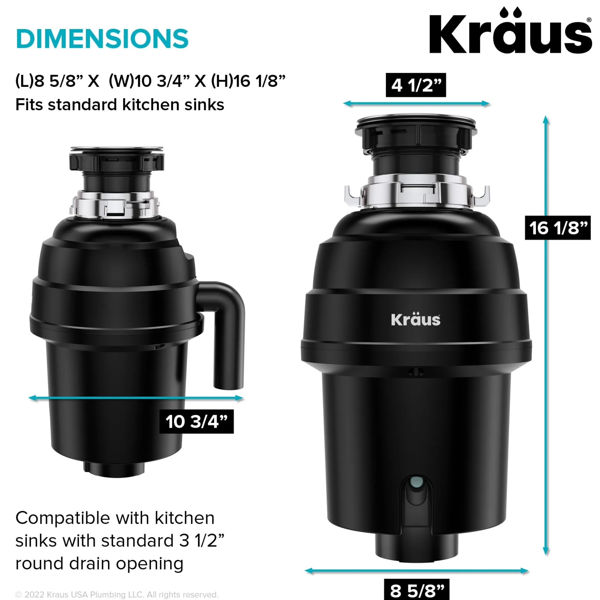 Kore™ Workstation 32-inch Undermount 16 Gauge Single Bowl Stainless Steel Kitchen Sink with WasteGuard™ 1 HP Continuous Feed Garbage Disposal
